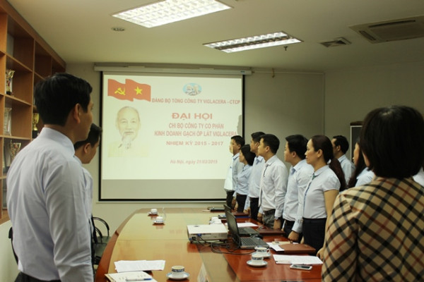 Công ty CP Kinh doanh Gạch ốp lát Viglacera tổ chức thành công Đại hội Chi bộ nhiệm kỳ 2015 – 2017 và Hội nghị người lao động 2015