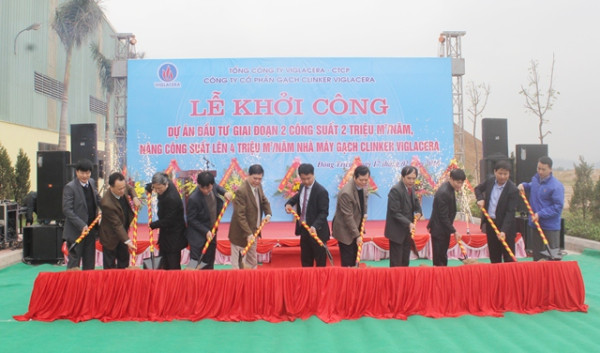 Viglacera phát động Lễ trồng cây, khởi công dự án đầu tư mở rộng sản xuất giai đoạn II dự án gạch Clinker và khánh thành dự án chuyển đổi nung đốt 100% ngói