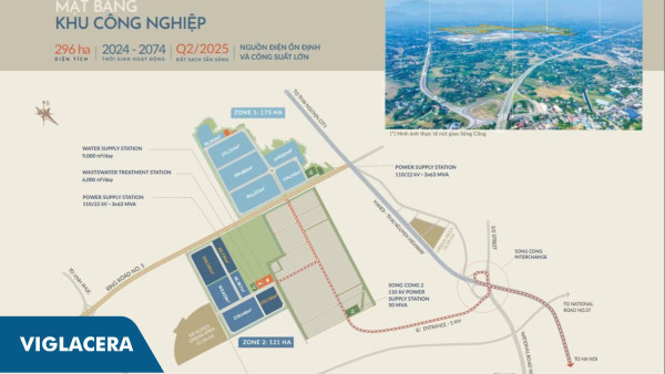 THÁNG 3, NIỀM VUI NHÂN ĐÔI: Viglacera khởi công Khu công nghiệp Sông Công II - Giai đoạn 2