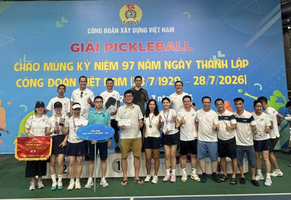 Thể thao Viglacera xếp nhì toàn đoàn tại Giải Pickleball ngành Xây dựng 2026