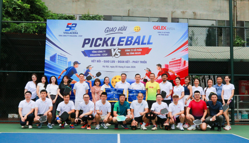 Viglacera giao hữu Pickleball cùng Công ty Hạ tầng Gelex