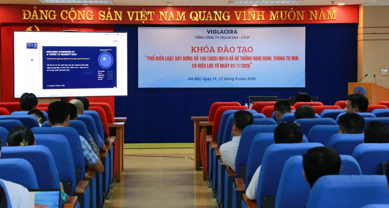 Viglacera tổ chức đào tạo, cập nhật pháp luật xây dựng mới