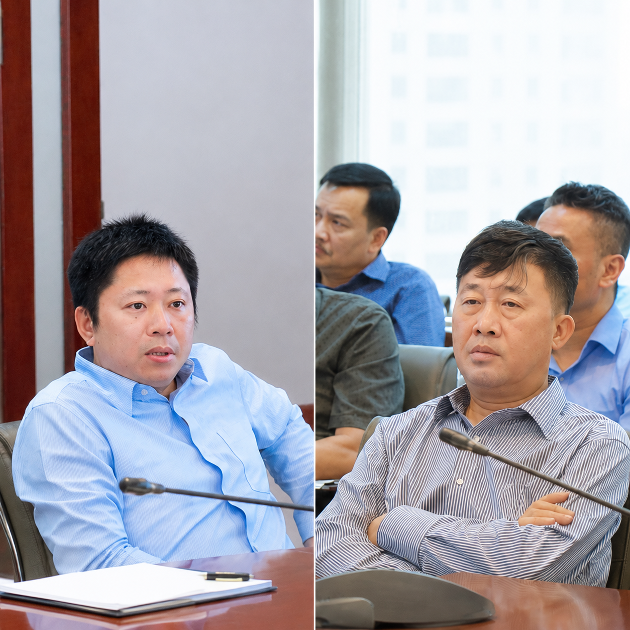 Ảnh ghép anh Hiệp và anh Ngọc Anh