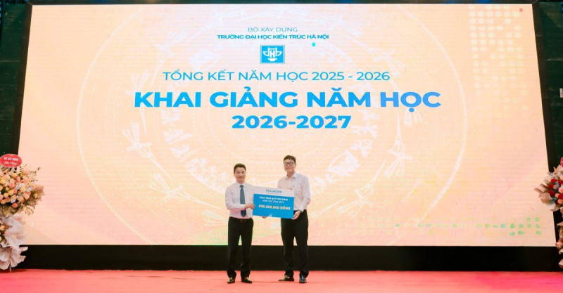 VIGLACERA SPONSORS SCHOLARSHIPS FOR HANOI ARCHITECTURAL UNIVERSITY TO MARK THE OPENING OF THE 2026–2027 ACADEMIC YEAR