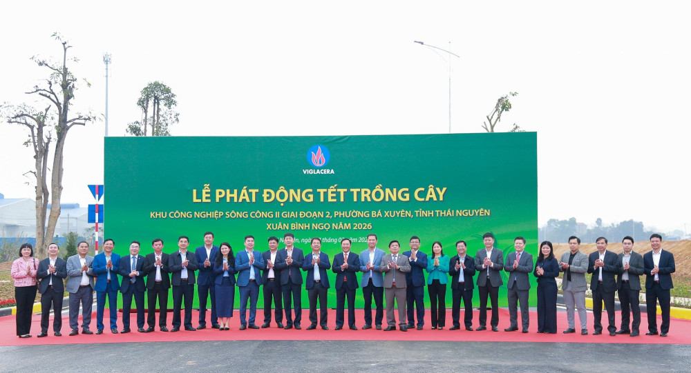 Viglacera chào xuân 2026: Tết trồng cây tại KCN Sông Công II